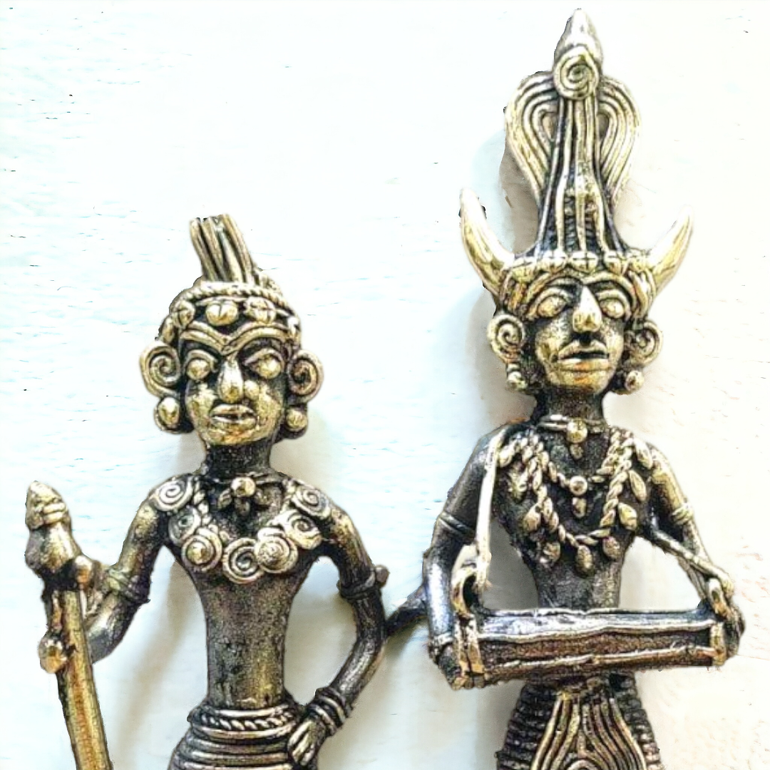 Brass Multicolor Dhokra Art Tribal Man and women