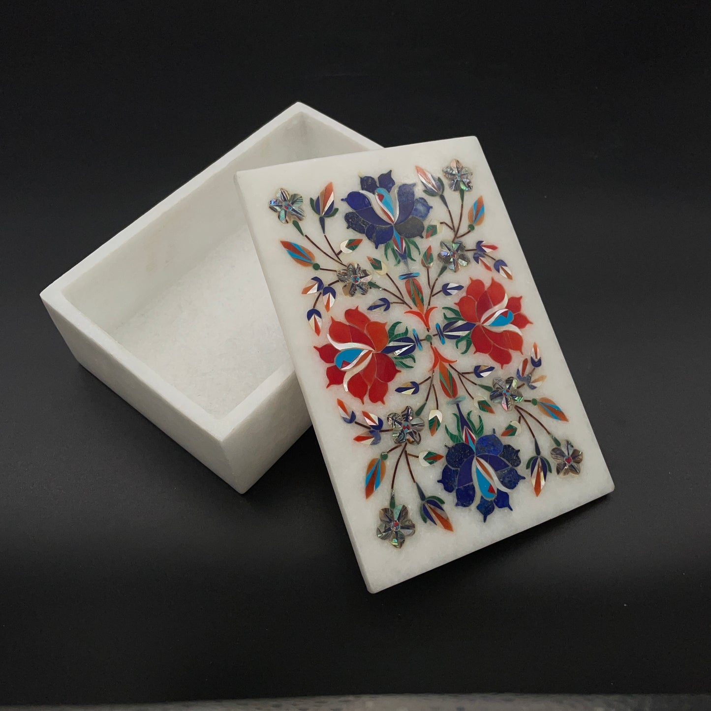 Handmade marble jewelry box