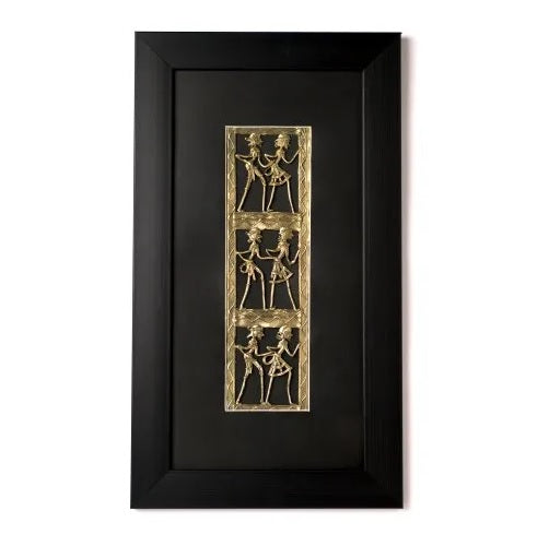 Black Brass And Synthetic Wood Dokra Art Wall Frame