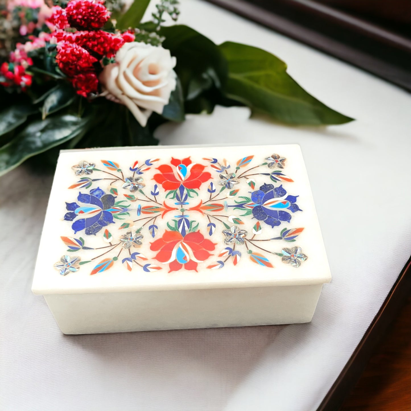 Handmade marble jewelry box
