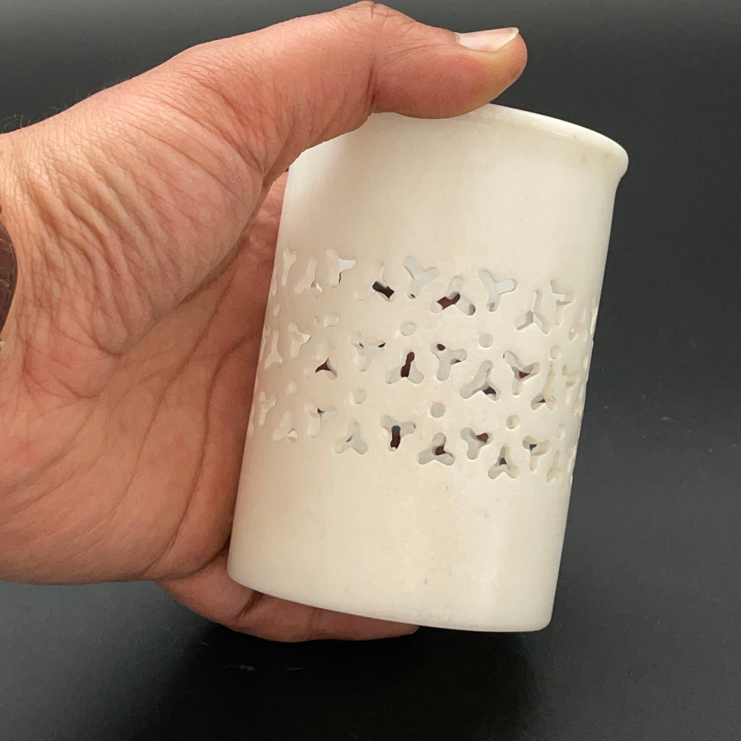 Handmade Marble Inlay Pen Stand - A Perfect Gift for Stylish Table