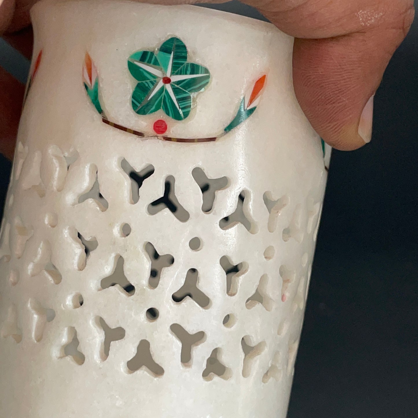Handmade Marble Inlay Pen Stand - A Perfect Gift for Stylish Table