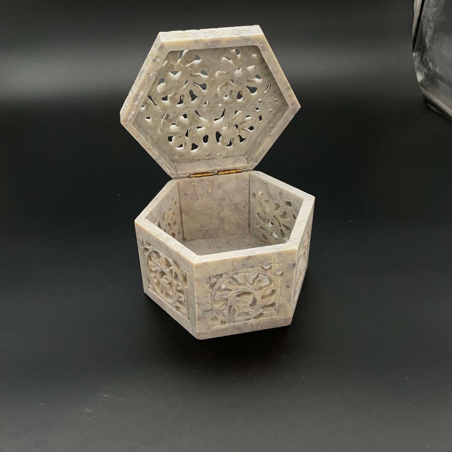 Max Bee Artisanal Soapstone Jewelry Box