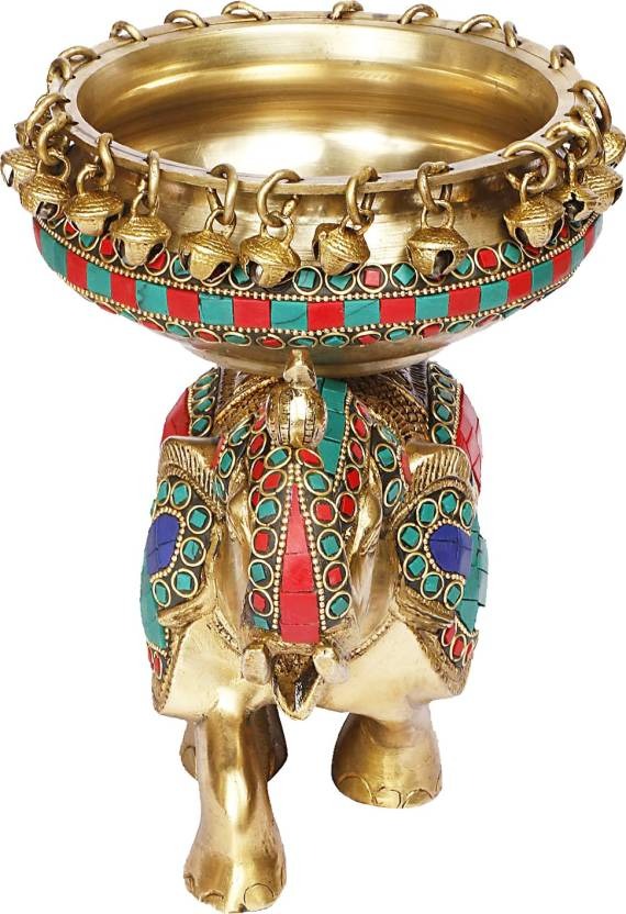 Brass Urli on Elephant bring Positive and prosperity at home