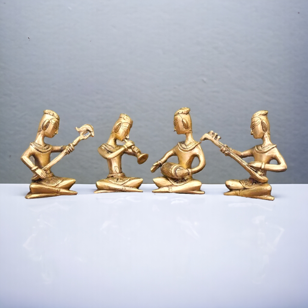 Brass Musician Set Of 4