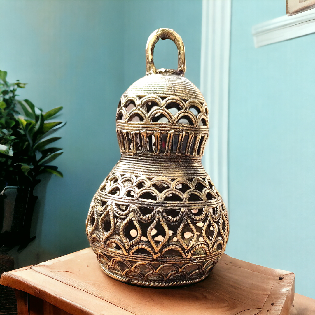 Dhokra Table Top Hanging Mini Lattu Lamp