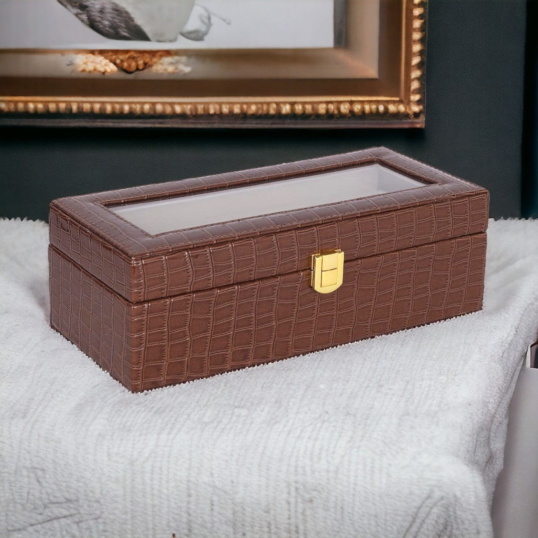 Leather Watch Box Organizer (4 Slot)