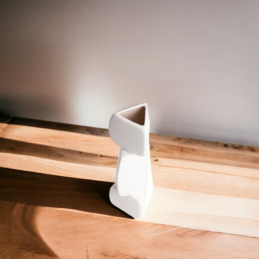 Unique Abstract White Vase