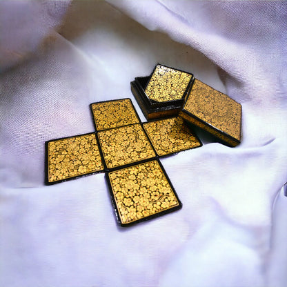 Antique Gold Stunning Coasters  Set Of 6
