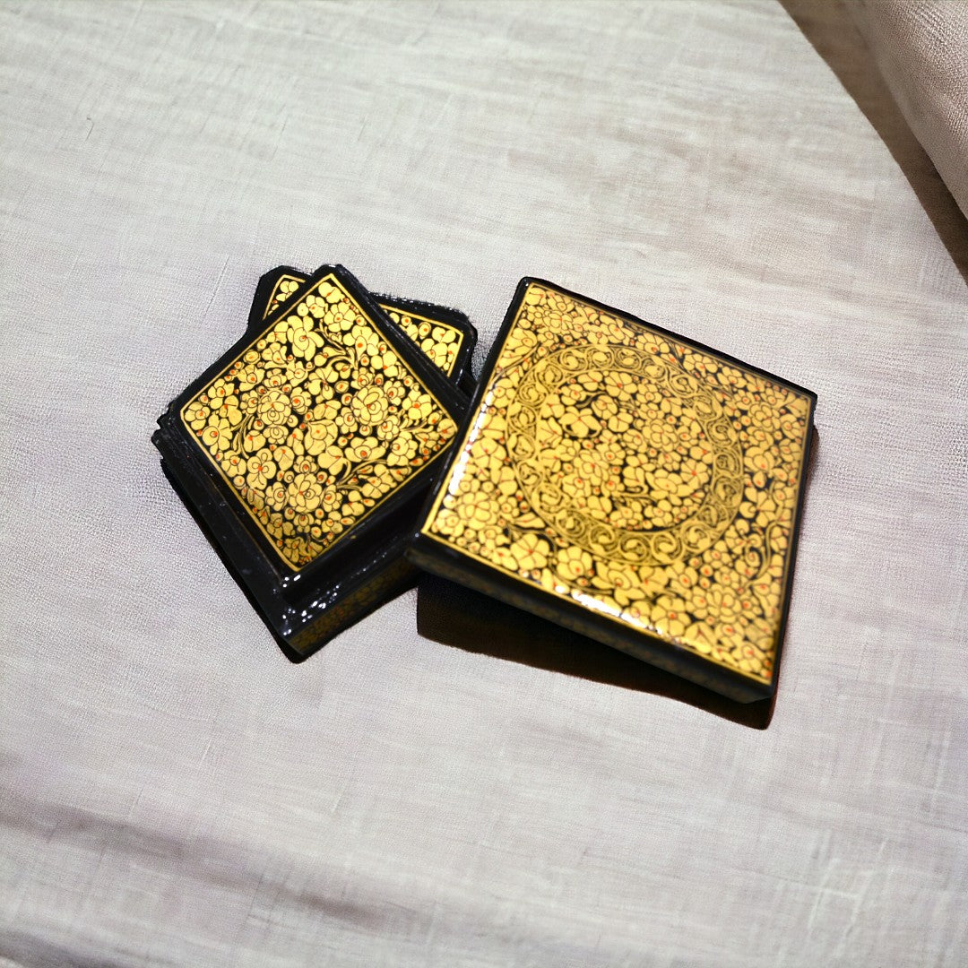 Antique Gold Stunning Coasters  Set Of 6