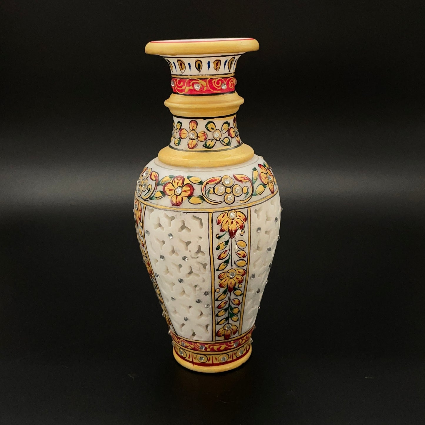 Max Bee Meenakari art Vase with Jali work