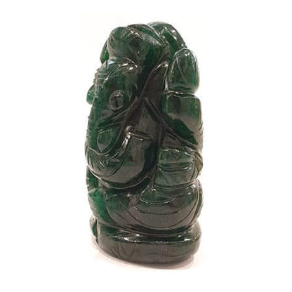 Natural Green Aventurine Ganesha Idol 2.5 Inch