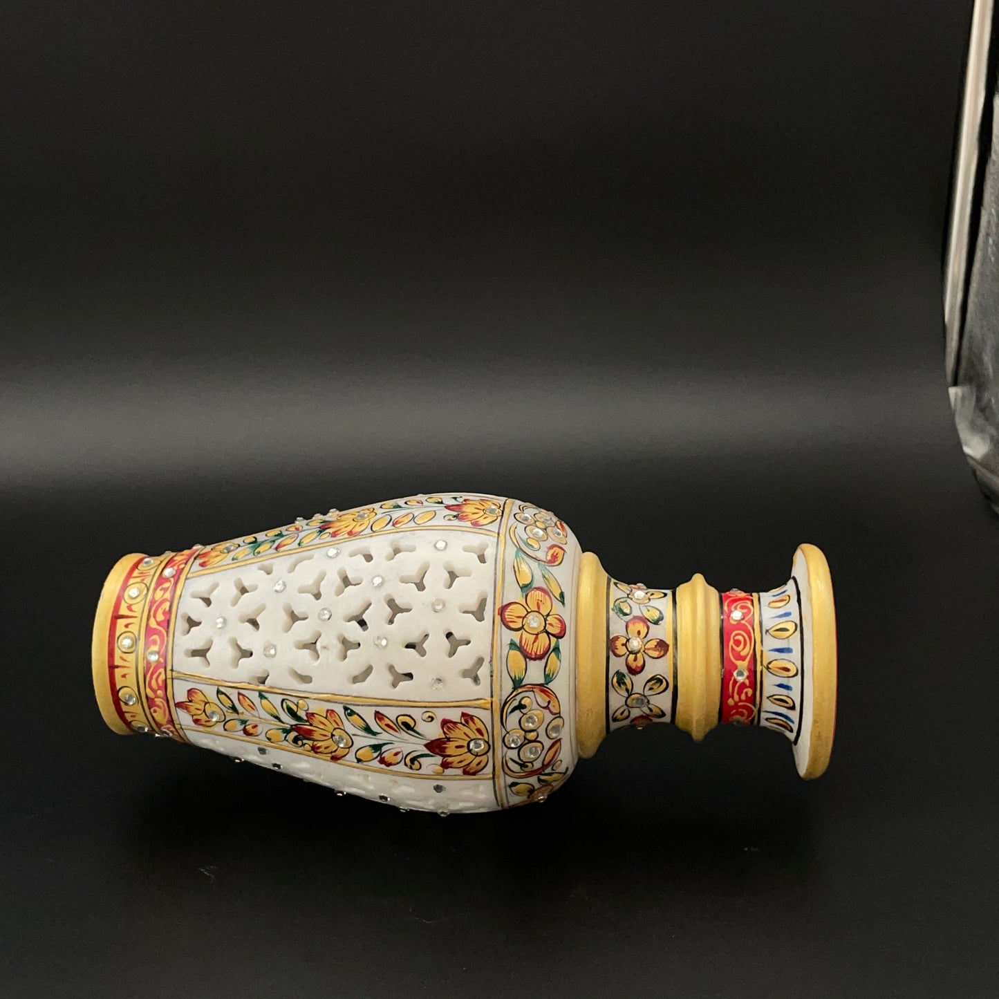 Max Bee Meenakari art Vase with Jali work