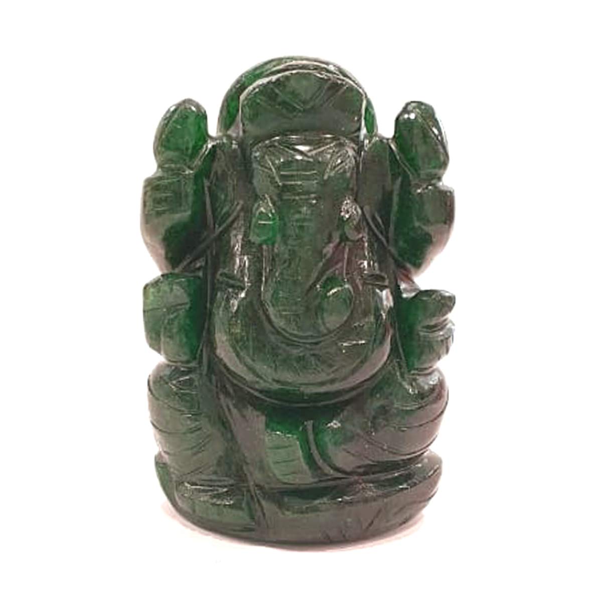 Natural Green Aventurine Ganesha Idol 2.5 Inch