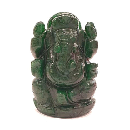 Natural Green Aventurine Ganesha Idol 2.5 Inch