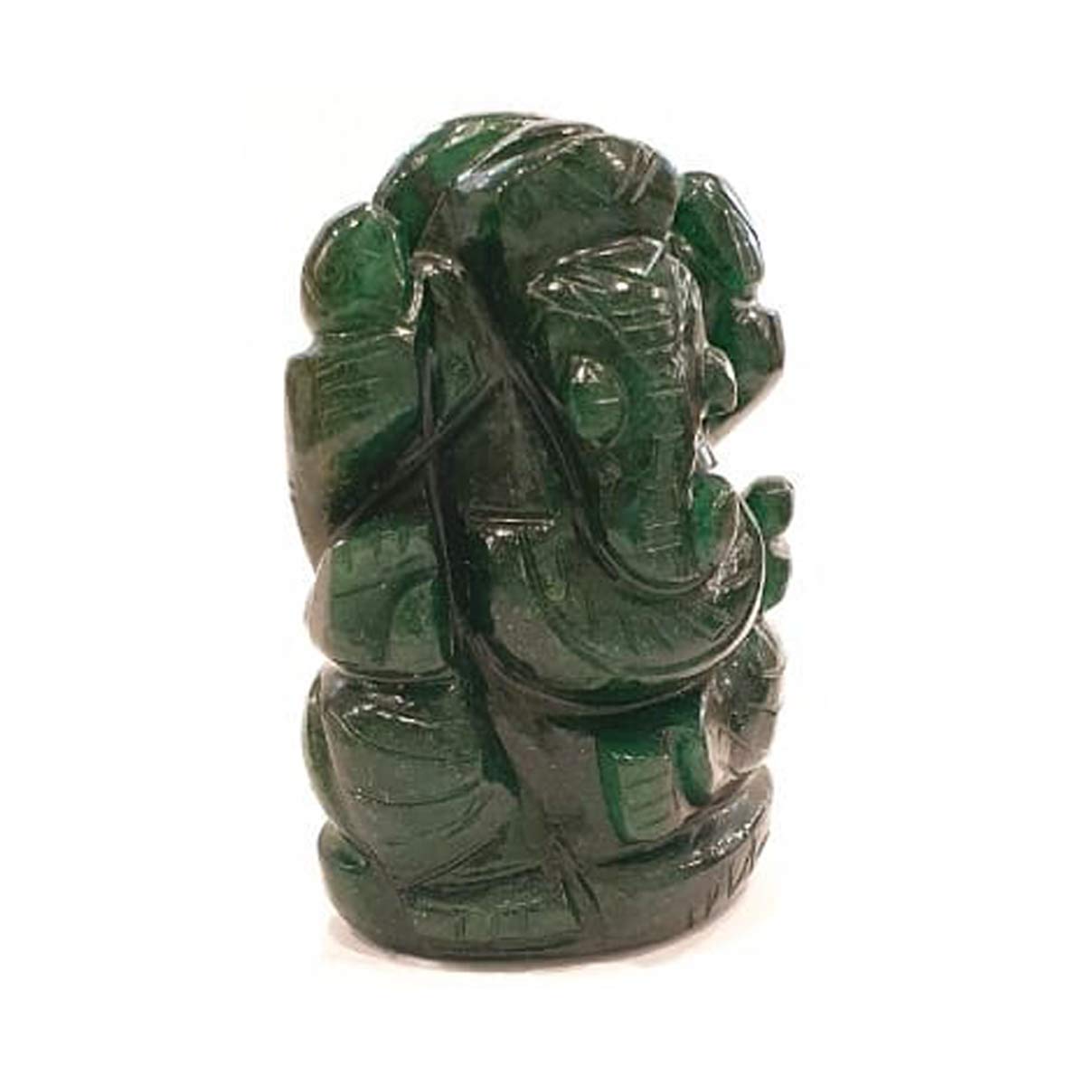 Natural Green Aventurine Ganesha Idol 2.5 Inch