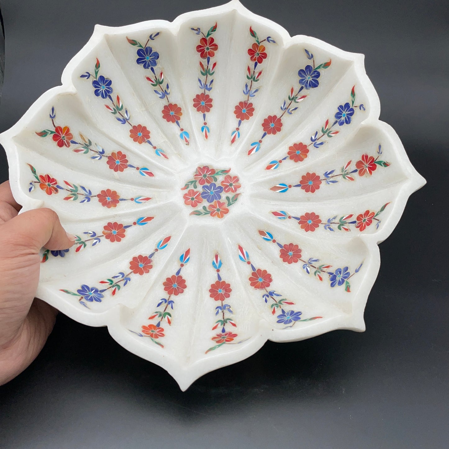 Max Bee Hand Crafted inlay art Bowl / Lotus