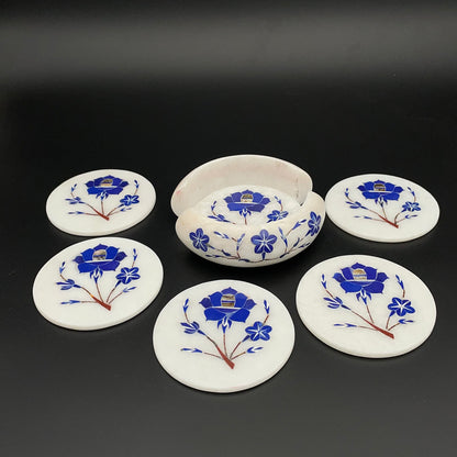 Marble Inlay Coasters Set of 6