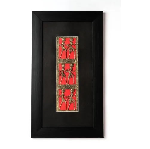 Black Brass And Synthetic Wood Dokra Art Wall Frame