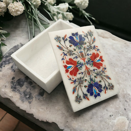 Handmade marble jewelry box