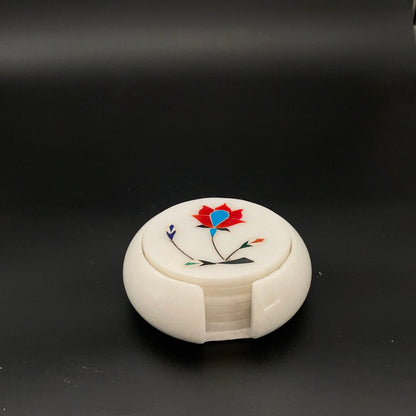 Marble Inlay Coasters Set of 6