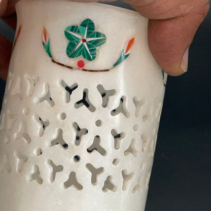 Handmade Marble Inlay Pen Stand - A Perfect Gift for Stylish Table