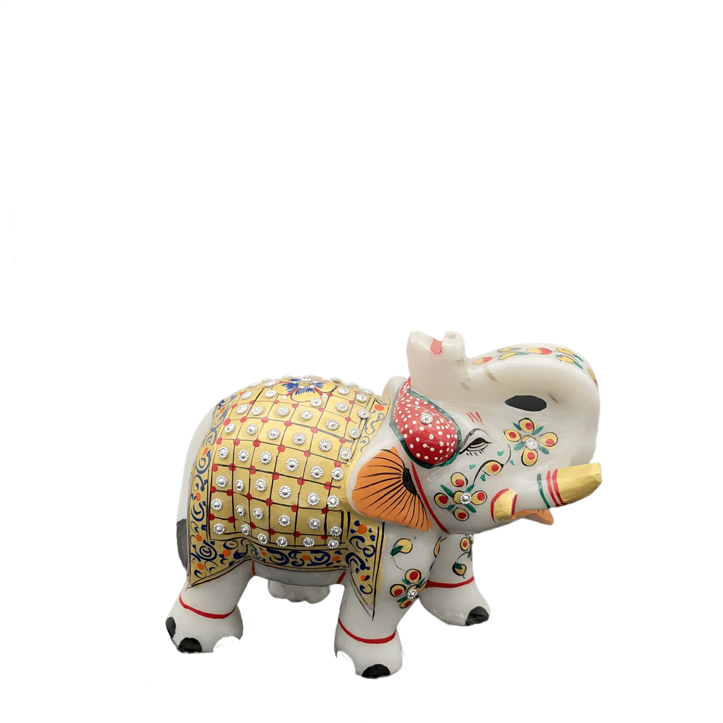 Marble Elephant with Meenakari Art