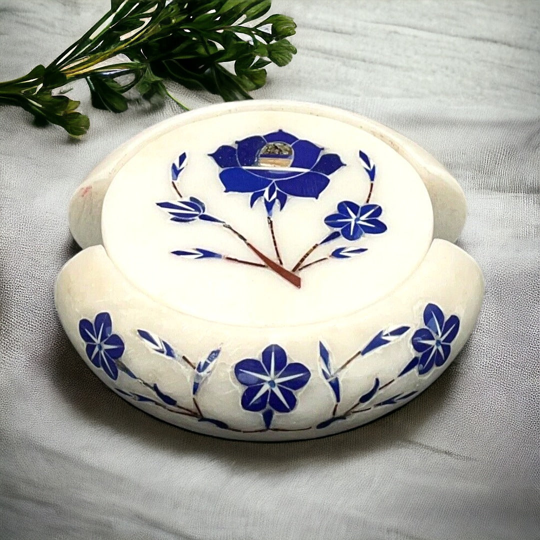 Marble Inlay Coasters Set of 6