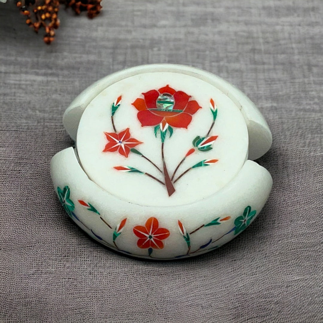 Marble Inlay Coasters Set of 6