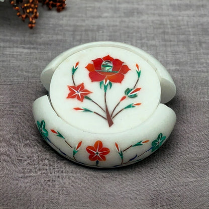 Marble Inlay Coasters Set of 6