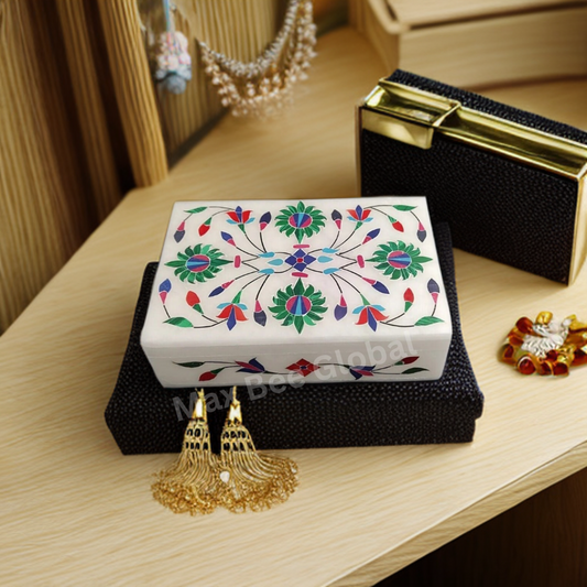 Handmade marble jewelry box