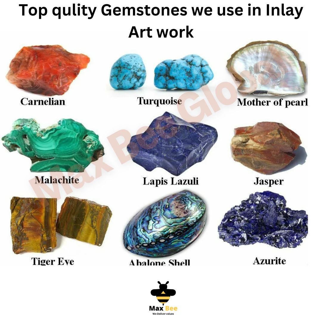 Marble Inlay Coasters Set of 6