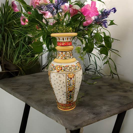 Max Bee Meenakari art Vase with Jali work
