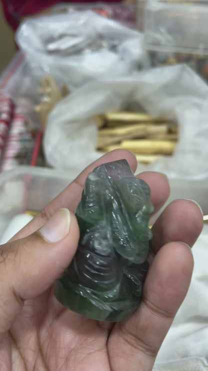 Natural Green Aventurine Ganesha Idol 2.5 Inch