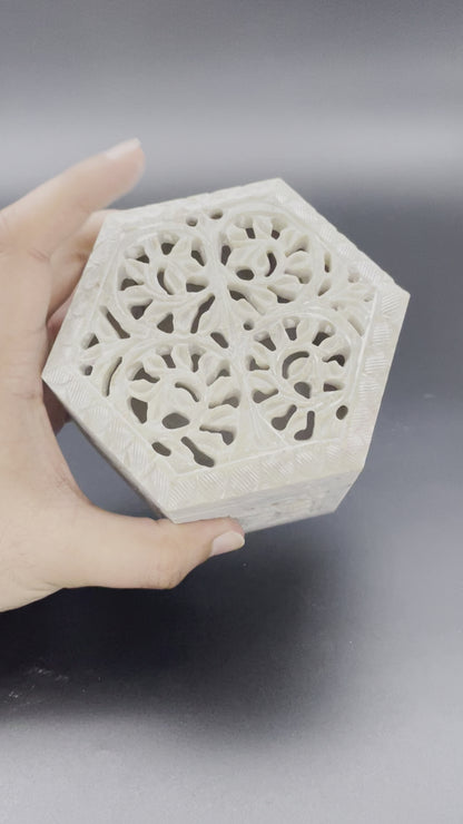 Max Bee Artisanal Soapstone Jewelry Box