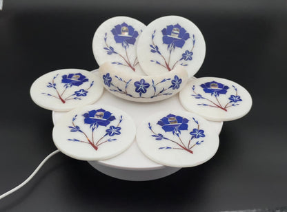 Marble Inlay Coasters Set of 6