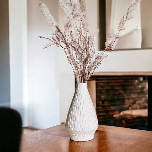 Minimalist White Ceramic Vase