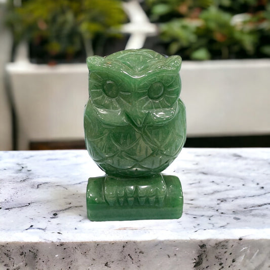 Handmade Owl Paperweight (Green)