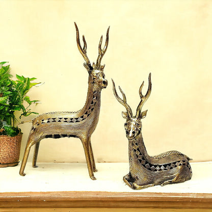 Brass Deer Statue