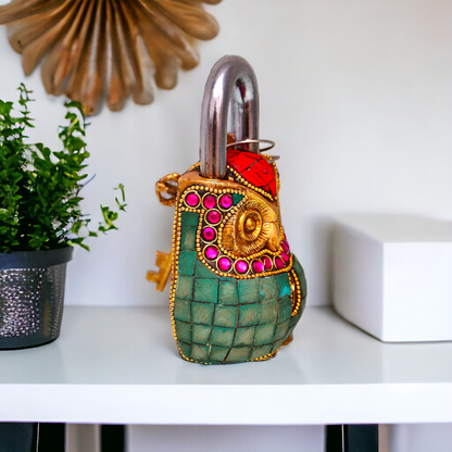 Owl Shaped Brass Lock