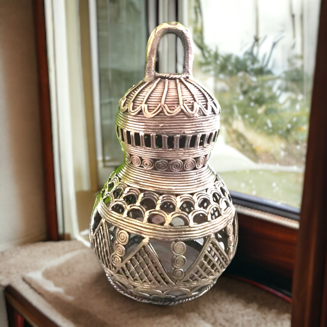 Dhokra Table Top Hanging Mini Lattu Lamp