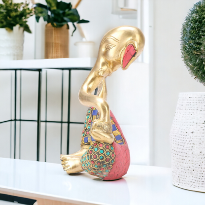 Brass Trunk Abstract Idol Ganesha