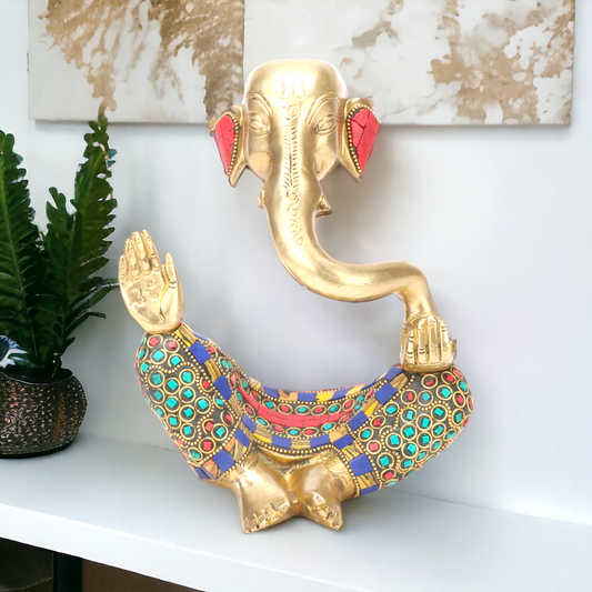 Brass Trunk Abstract Idol Ganesha