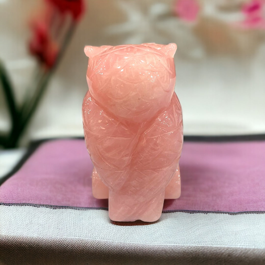 Handmade Owl Paperweight (Pink)
