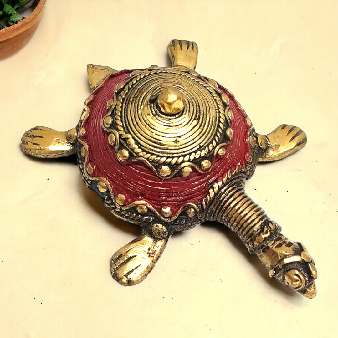 Tribal Handicraft Bell Metal Turtle