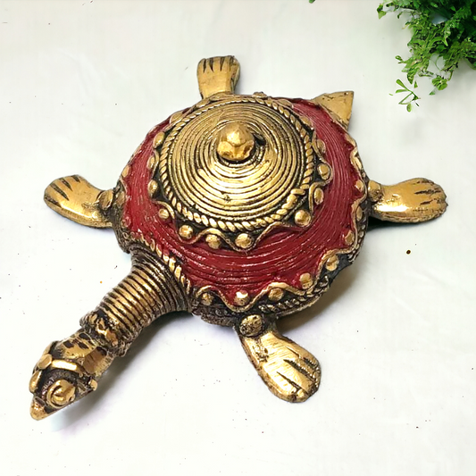 Tribal Handicraft Bell Metal Turtle