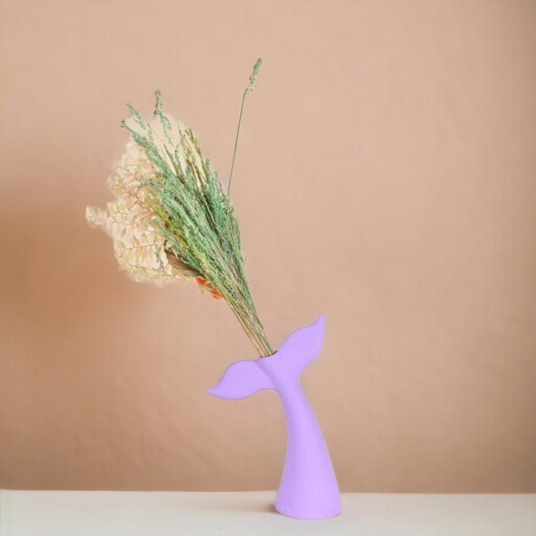 Dolphin Tale Shape Vase