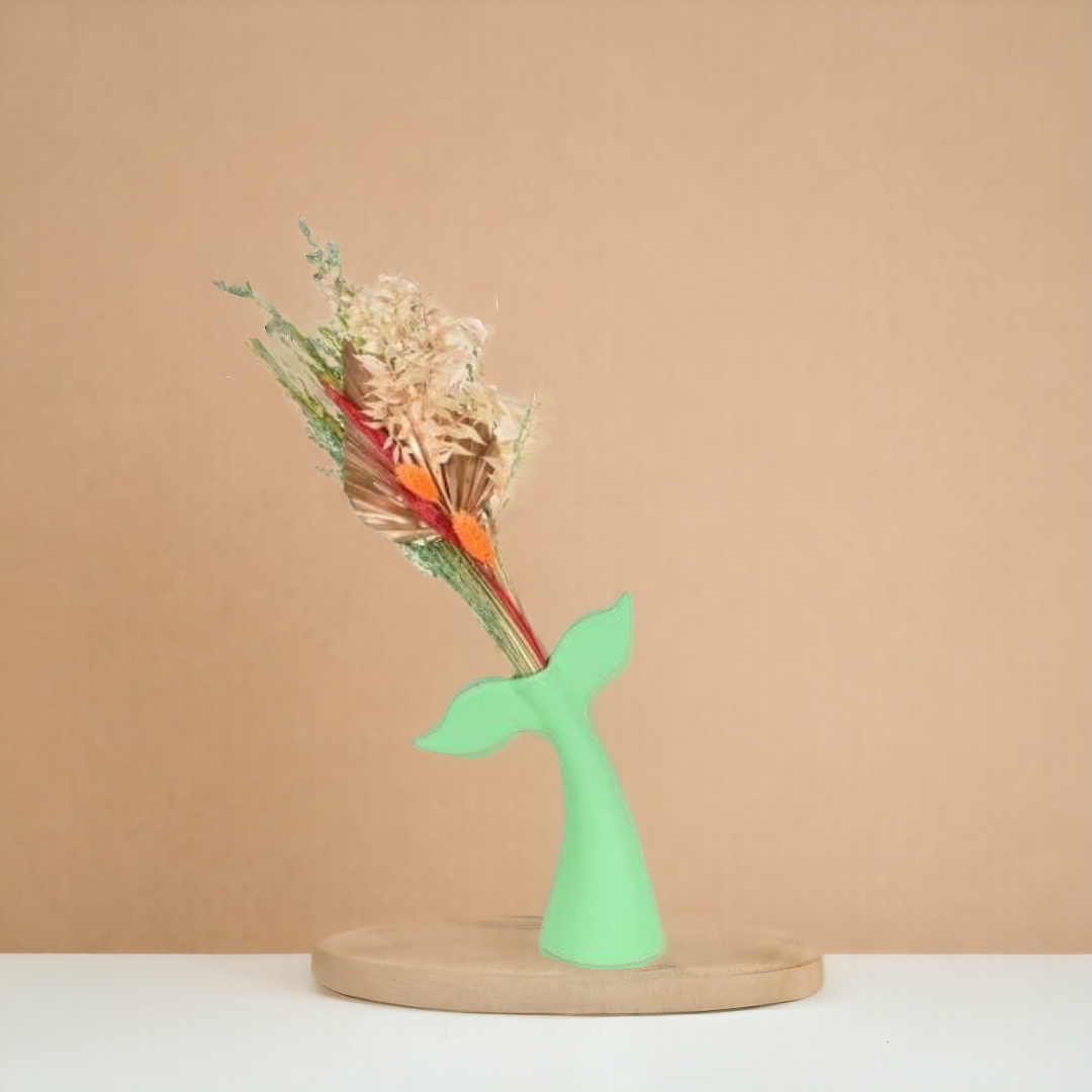 Dolphin Tale Shape Vase