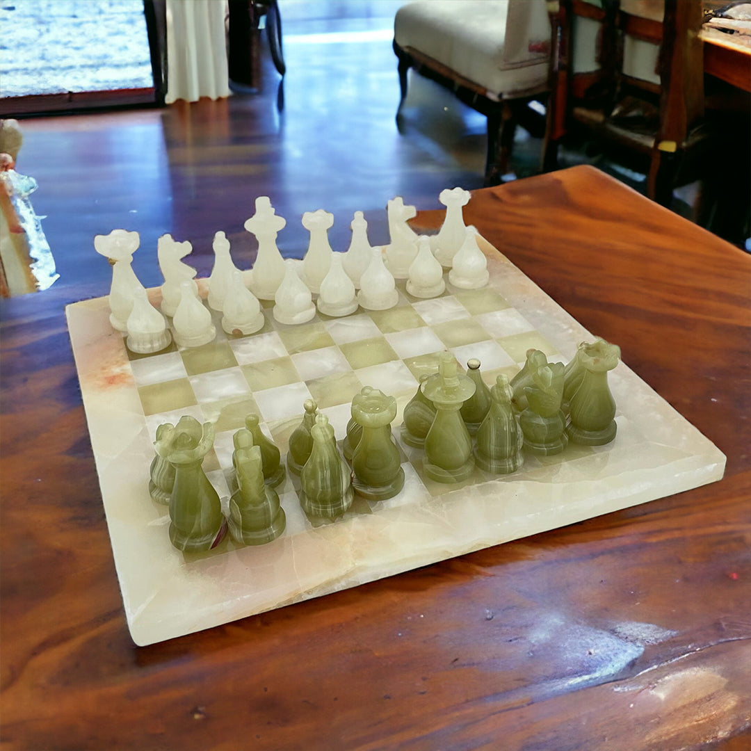 Luxury Onyx Chess Set 10 Inch