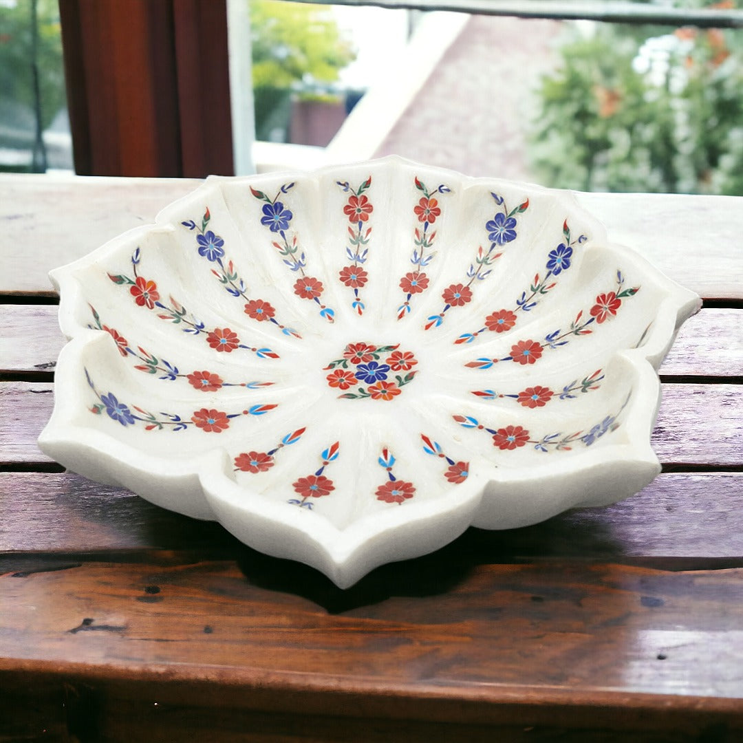 Hand Crafted Inlay Art Bowl / Lotus
